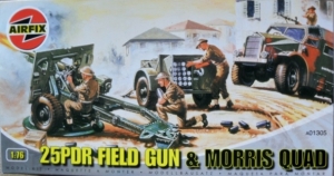 AIRFIX 1/76 01305 25 pdr FIELD GUN   MORRIS QUAD